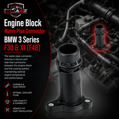 Engine Block Water Pipe Connector 11118511205 11428576429 11428576429+ 11428586673 11428593771 11428596283 11428596283+ 8511205 Compatible With BMW 3 Series F30 & X1 (F48) Tag No.101
