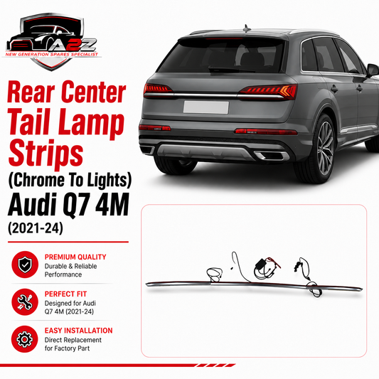 Rear Center Tail Lamp Strips (Chrome To Lights) Compatible With Audi Q7 4M (2021-24)