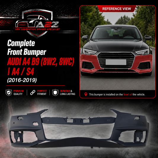 Front Rear Bumper 8W0807065K 8W0807065KGRU Compatible With AUDI A4 B9 (8W2, 8WC) | A4 / S4 (2016-2019) Tag No.14