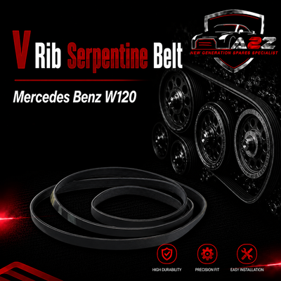 V-ribbed Serpentine Belt 0109977392 Compatible With Mercedes Benz W120
