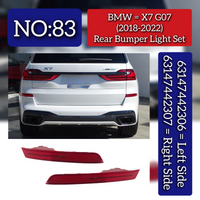 Rear Bumper Light Set Left 63147442306 & Right 63147442307 Compatible With BMW X7 G07 (2018-2022) Pag No.83