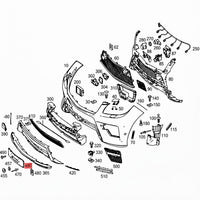 Front Bumper License Number Holder 1668850681 A1668850681 Compatible With MERCEDES-BENZ M-CLASS (W166) & GLE W166 2012-2019 Tag-BG-106