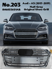 Matt Grey Original Show Grill 8W6853651AB Compatible With Audi A5 (2017-2019) Tag No.203