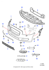 Fog Lamp Chrome Left C2D41729 & Right C2D41726 Compatible With Jaguar XJL (2018-2022) Tag No.622