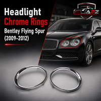 Headlight Chrome Rings Front Left 3W5807764 & Front Right 3W5807765 & Middle Left 3W5807767 & Middle Right 3W5807768 Compatible With Bentley Flying Spur (2009-2012) Tag No.251