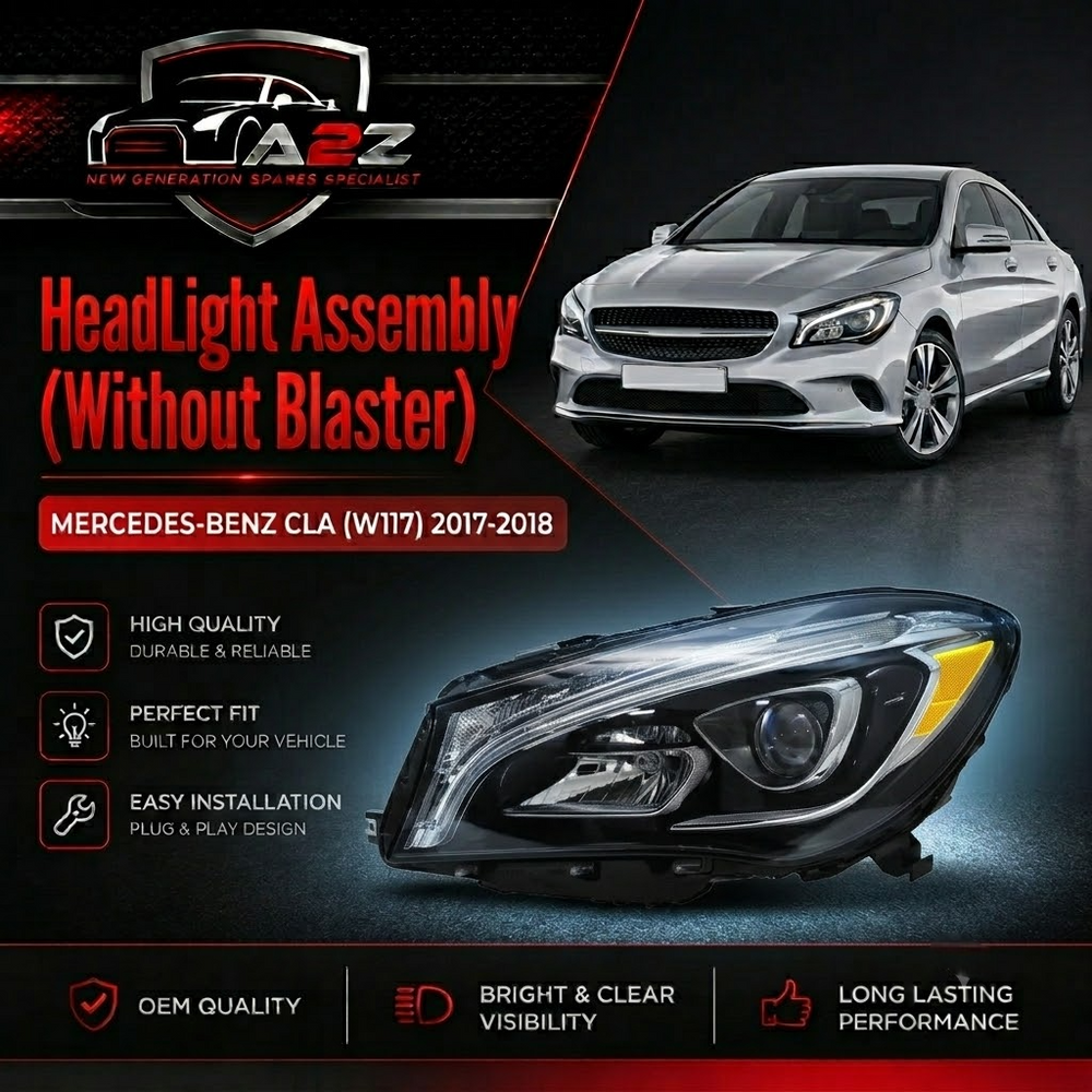 Headlight Headlamp Left A1178206761 & Right A1178206861 (Without Blaster) Compatible With MERCEDES-BENZ CLA (W117) 2017-2018