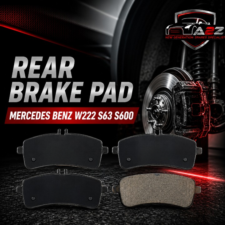 Rear Brake Pad Set 0064207020 Compatible With Mercedes Benz W222 S63 S600
