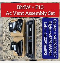 Ac Vent Assembly Set Center = 64229209137 Right = 64229166894 Left = 64229166893 Compatible With BMW F10