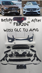 Front Bumper Kit 2538851101ZCWZW Compatible With MERCEDES W253 GLC To AMG {2016-2019} FBK.204