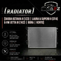 Radiator 5K0121253H Compatible with SKODA OCTAVIA II (1Z3) | LAURA & SUPERB II (3T4) & VW JETTA III (1K2) | BORA | VENTO