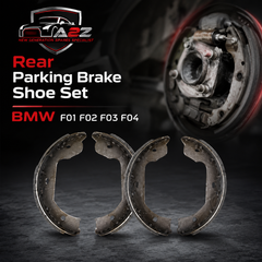 Rear Parking Brake Shoe Set 34410393646 34416780041 Compatible With BMW 5 Series E60 F07 & 7 Series (E65, E66, E67) & 7 Series (F01, F02, F03, F04) & X5 (E70) & X5 (F15, F85) & X6 (E71, E72) & X6 (F16, F86)