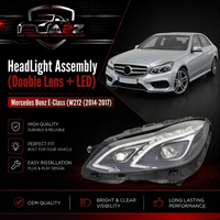 Complete Headlight Assembly (Double Lens + LED) Left A2128202339 & Right A2128202439 2128200959 2128202339 2128205539 2128209759 A2128205539 A2128209759 A2129063103 A2129064303 Compatible With Mercedes Benz E-Class (W212) (2014-2017) Tag No.130