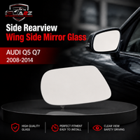 Side Rearview Wing Side Mirror Glass Left 8R0857535C & Right 8R0857536C Compatible With AUDI Q5 (8RB) & Q7 (4LB) 2008-2014