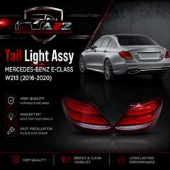 Tail Light Rear Lamp Compatible With MERCEDES-BENZ E-CLASS W213 (2016-2020) Tail Light Rear Lamp Left A2139067900 & Right A2139068000 Tag-TLM-108