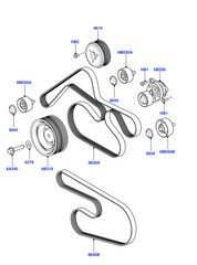 Multi Rib Belt 8PK1955 PQS500450 Compatible With LAND ROVER RANGE ROVER SPORT I (L320) (CONTINENTAL)