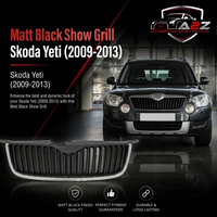 Matt Black Show Grill 5L0853668 5L0853607 Compatible With Skoda Yeti (2009-2013) Tag No.101
