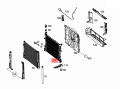 Engine Cooling Radiator 2465001303 A2465001303 Compatible with MERCEDES-BENZ A-CLASS (W176) & B-CLASS Sports Tourer (W246, W242) & CLA Coupe (C117) & GLA-CLASS (X156)