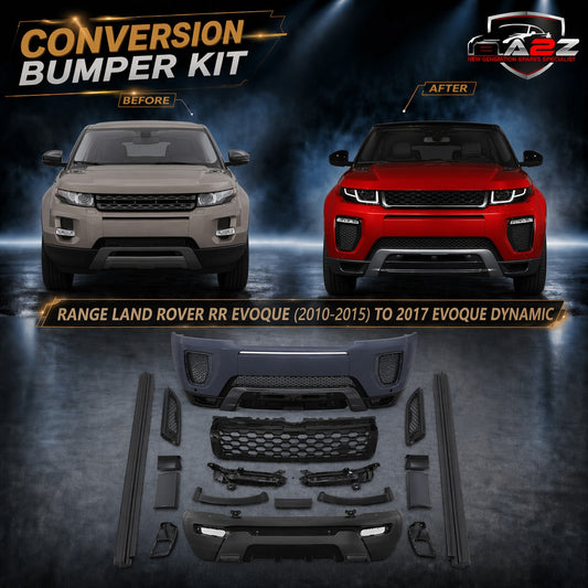 A To Z Compatible With Land Range Rover Rr Evoque 2010-2015 Upgrade Facelift Conver To 2017 Evoque Dynamic Bodykit Bumper Side Skirts Grill CC-9826 (Shipping Cost Not Included In Price)
