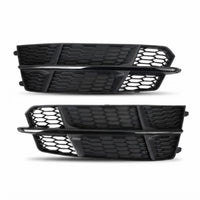 Fog Lamp Cover (Black Chrome) Left 4G0807681AN & Right 4G0807682AN Compatible With AUDI A6 C7 2016-2018 Tag No.34