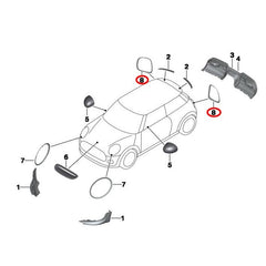 Tail Lamp Trim Black Left 63217464171 Right 63217464172 Compatible With MINI (F55) | MINI / COOPER & MINI (F56) | MINI / COOPER & MINI Convertible (F57) | MINI / COOPER