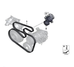 Multi Rib Belt 6PK1780 11288507416 Compatible With BMW 3 (E90) (CONTINENTAL)