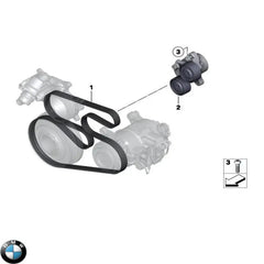 Multi Rib Belt 6PK1698 11288512067 Compatible With BMW 5 (F10), 7 (F01, F02, F03, F04) (CONTINENTAL)