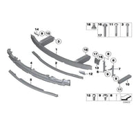 Front Bumper Grille Left 51117186505 & Right 51117186506 Compatible With BMW 7 Series (F01, F02, F03, F04) (2009-2012) Tag-BG-52