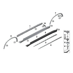 Front Left Wheel Arch (EYEBROW) 51777294373 Compatible With BMW X5 F15 2013-2018 Tag-EY-41