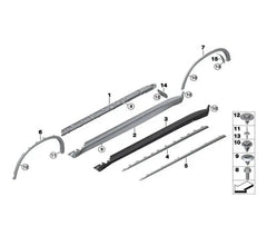 Front Right Wheel Arch (EYEBROW) 51777294374 Compatible With BMW X5 F15 2013-2018 Tag-EY-42