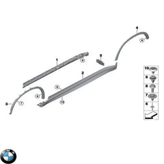 Front Left Wheel Arch (EYEBROW) 51777332337 Compatible With BMW X1 F48 2016-2022 Tag-EY-21