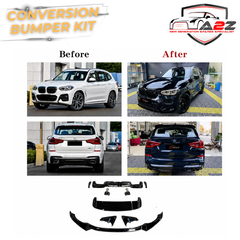 Complete Conversion Bumper Body Kit Conversation Kit Compatible With BMW X3 G01 (2018-2021) To M Sport X3M Aero Black Samurai Style Upgrade | Shipping Cost Not Included