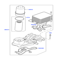 Oil Filter Housing LR023041 Compatible With RANGE ROVER III (L322) RANGE ROVER IV (L405) RANGE ROVER SPORT II (L494)