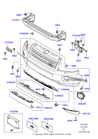Fog Lamp Bezel Left LR040783 Right LR040784 Compatible With LANDROVER FREELANDER 2 (L359) | LR2 Tag No.605