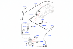 Wiper Bottle LR025760 BJ3217A646BA For LAND ROVER DISCOVERY SPORT L550 & Land Rover Range Rover Evoque - L538 Tag-B-65