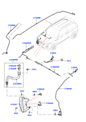 Wiper Bottle LR025760 BJ3217A646BA For LAND ROVER DISCOVERY SPORT L550 & Land Rover Range Rover Evoque - L538 Tag-B-65