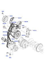 Belt Tensioner With Pulley LR034128 Compatible with LAND ROVER DISCOVERY SPORT (L550) & RANGE ROVER EVOQUE (L538)