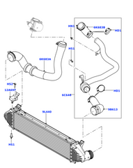 Intercooler Radiator LR031466 Compatible With LAND ROVER DISCOVERY SPORT (L550) & FREELANDER 2 (L359) & | LR2 RANGE ROVER EVOQUE (L538)