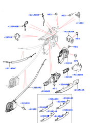 Front Door Latch Cable LR064862 Compatible With RANGE ROVER SPORT II (L494)
