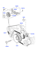 Belt LR035542 6PK2445 Compatible With AUDI A4 B8 (8K2) | A4 / S4 & JAGUAR XF I (X250) & MERCEDES-BENZ G-CLASS (W463) & LAND ROVER DISCOVERY V (L462) & RANGE ROVER III (L322) & RANGE ROVER IV (L405) Tag 58
