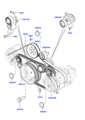 Multi Rib Belt 6PK2498 AH326C301AA/LR018312 Compatible With LAND ROVER RANGE ROVER IV (L405) RANGE ROVER SPORT I (L320) RANGE ROVER SPORT II (L494) (CONTINENTAL)