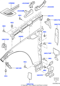 Fender Chrome Set Right LR098787 & Left LR098791 Compatible With Land Rover Range Rover Sport - L494 (2018-2022) Tag No.11