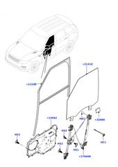 Front Right Glass Machine Without Motor LR077816 Compatible With Land Rover Range Rover (L494)