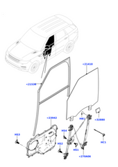 Front Right Glass Machine With Motor LR077816 LR057339 LR043935 Compatible With Land Rover Range Rover (L494)
