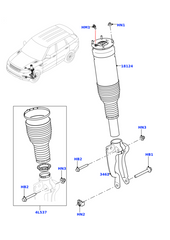 Front Right Air Suspension Shock Absorber Strut LR072215 LR060399 LR060401 LR060402 LR060403 Compatible With LAND ROVER RANGE ROVER SPORT II (L494)