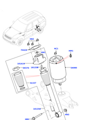 Rear Air Suspension Shock Absorber Strut LR045270 Compatible With LAND ROVER RANGE ROVER SPORT II (L494)
