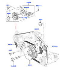 Belt Tensioner LR071035 Compatible With LAND ROVER RANGE ROVER III (L322) RANGE ROVER SPORT I (L320)
