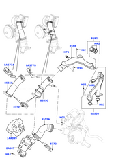 Thermostat Housing LR035124 AJ812976 Compatible With LAND ROVER RANGE ROVER III (L322) & RANGE ROVER IV (L405) & RANGE ROVER SPORT I (L320) & RANGE ROVER SPORT II (L494) & Jaguar XF