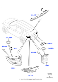 Dickey Light Assembly Right LR101696 & Left LR101700 Both Side 4 Pin Compatible With Land Rover Discovery Sport - L550 (2015-2019) Tag No.5