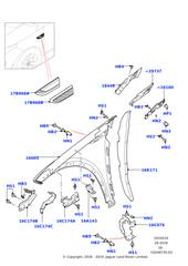 Front Fender Spoiler Right LR072486 & Left LR072487 Compatible With Land Rover Discovery Sport - L550 (2015-2019) Tag No.15