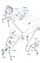 Front Left/Right ABS Wheel Speed Sensor LR024202 LR071974 Compatible With LAND ROVER DISCOVERY SPORT L550 & RANGE ROVER EVOQUE L538